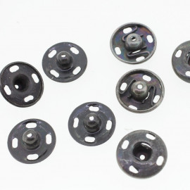 Boutons pressions noir 15 mm