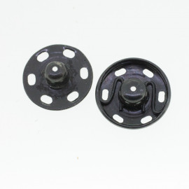 Boutons pressions noir 18 mm
