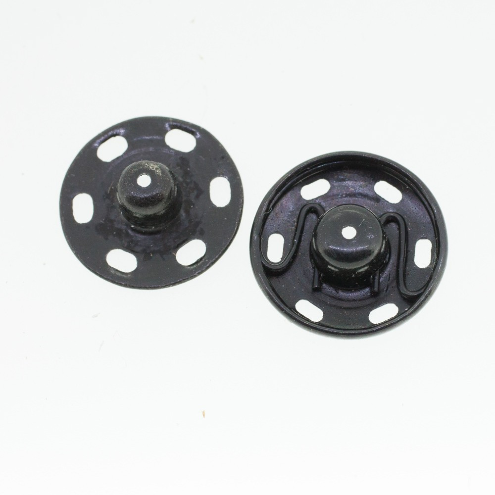 Boutons pressions noir 18 mm
