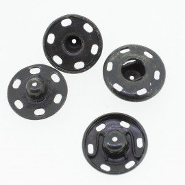 Boutons pressions noir 18 mm