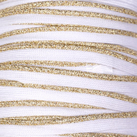 passepoil blanc et or pailleté - pretty mercerie - mercerie en ligne