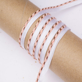 Rubans tissé graphique rose & noir