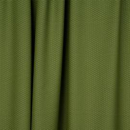 Tissu maillot de bain effet nid d'abeilles pesto - pretty mercerie - mercerie en ligne