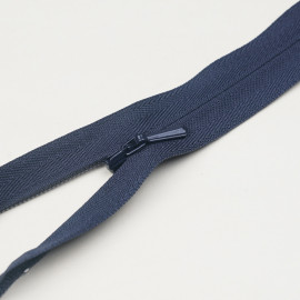Fermeture éclair invisible non-séparable bleu nuit 25 cm  - pretty mercerie - mercerie en ligne