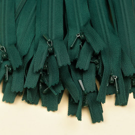 Fermeture éclair invisible non-séparable vert evergreen 25 cm  - pretty mercerie - mercerie en ligne