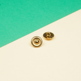 Bouton métal or jaune soleil aztèque 13 mm  - pretty mercerie - mercerie en ligne
