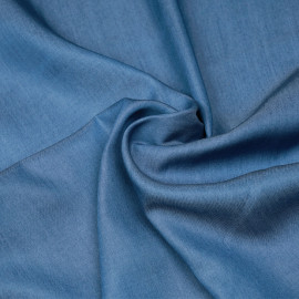 TISSU COTON IMPRIMÉ ANCRE BLEU & BLANC X 10CM