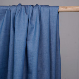 Tissu denim léger bleu riviera - pretty mercerie - mercerie en ligne
